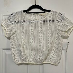 Maje Lace Knit Crop Top Size 36‎ USA S